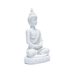 Meditation Buddha statue - Hvid
