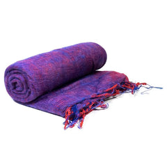 Meditation Pashmina Sjal eller tæppe - Violet