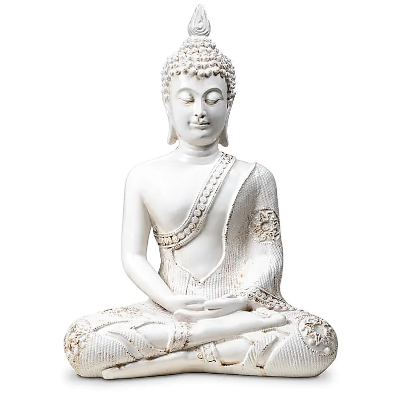 Buddha i Meditation - Hvid