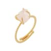 ring med rose kvarts