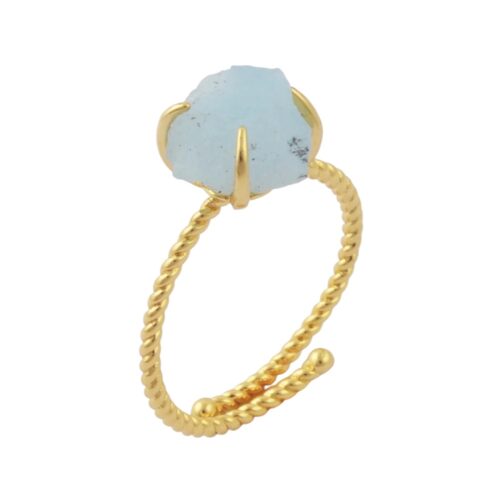 ring med aquamarine sten