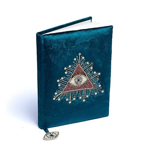 notesbog fløjl spirituel med øje