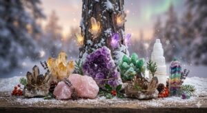 gaver med krystaller