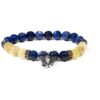Lapis Lazuli & Rutilkvarts Armbånd med Ganesh