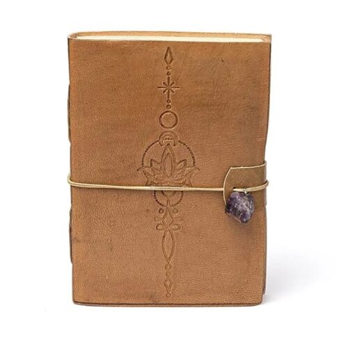 Notesbog med Lotus og Ametyst – 100 sider