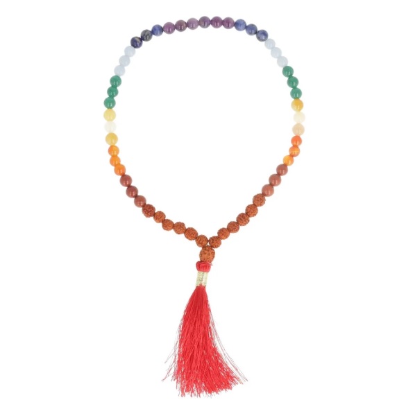 rudraksha med 7 chakra sten mala